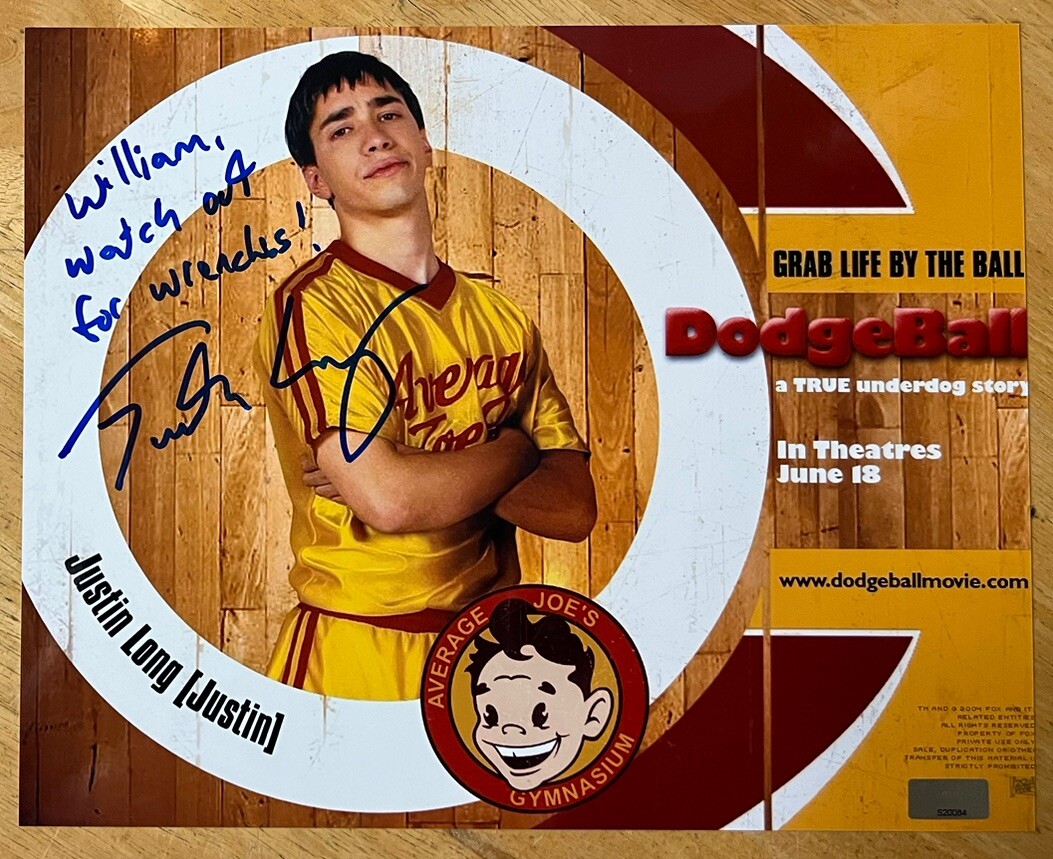 Autographed Justin Long Photo Dodgeball A True Underdog Story Authenticated