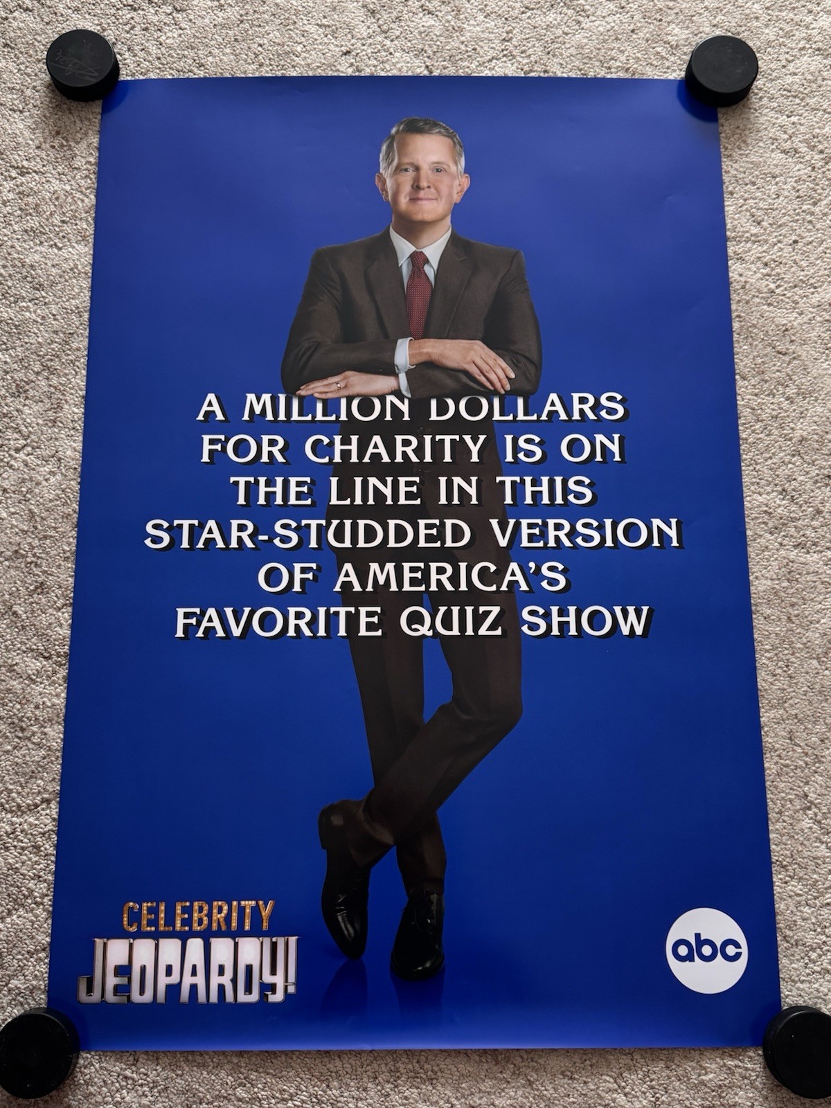 ABC Celebrity Jeopardy 27×40 Promotional Poster Ken Jennings