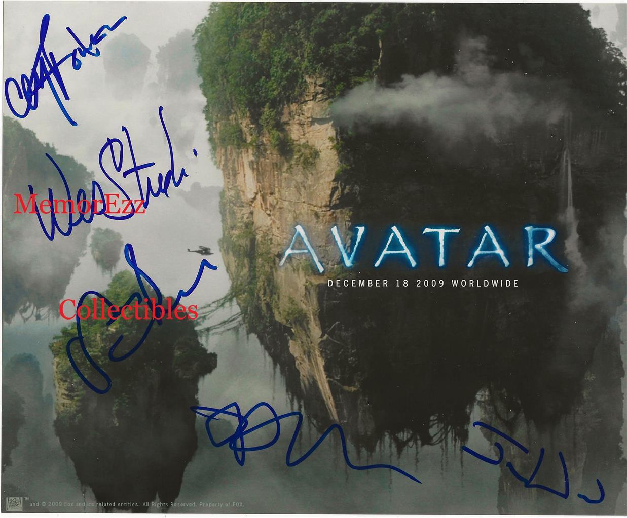 AVATAR Sam Worthington / Joel David Moore +3 SIGNED Autograph 8×10 Color Photo