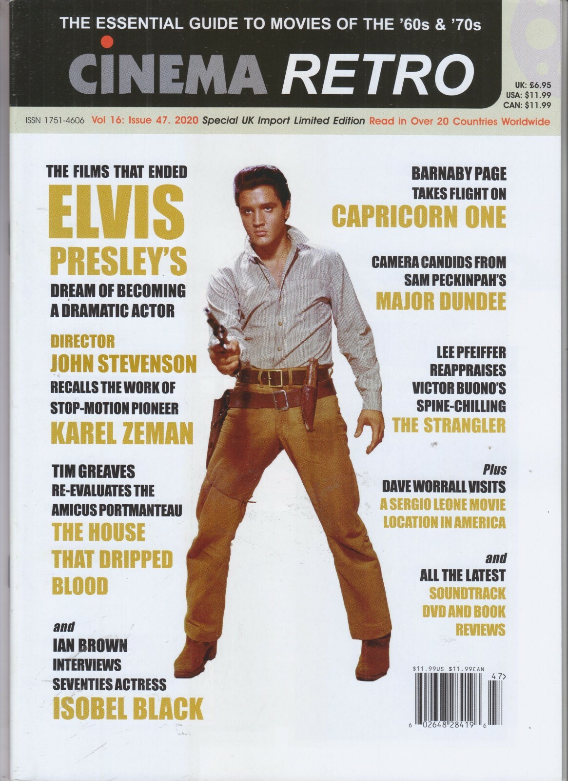 ELVIS PRESLEY CINEMA RETRO MAGAZINE SPRING 2020