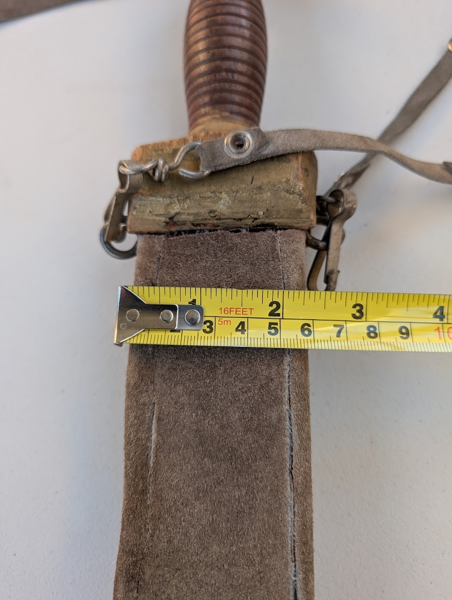 Sony Pictures Custom Dagger Suede Sheath Shoulder Belt/Harness Distressed Prop