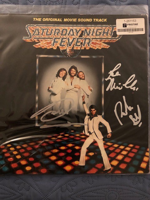 BEE GEES SIGNED ALBUM (3 SIGS) LOA JSA