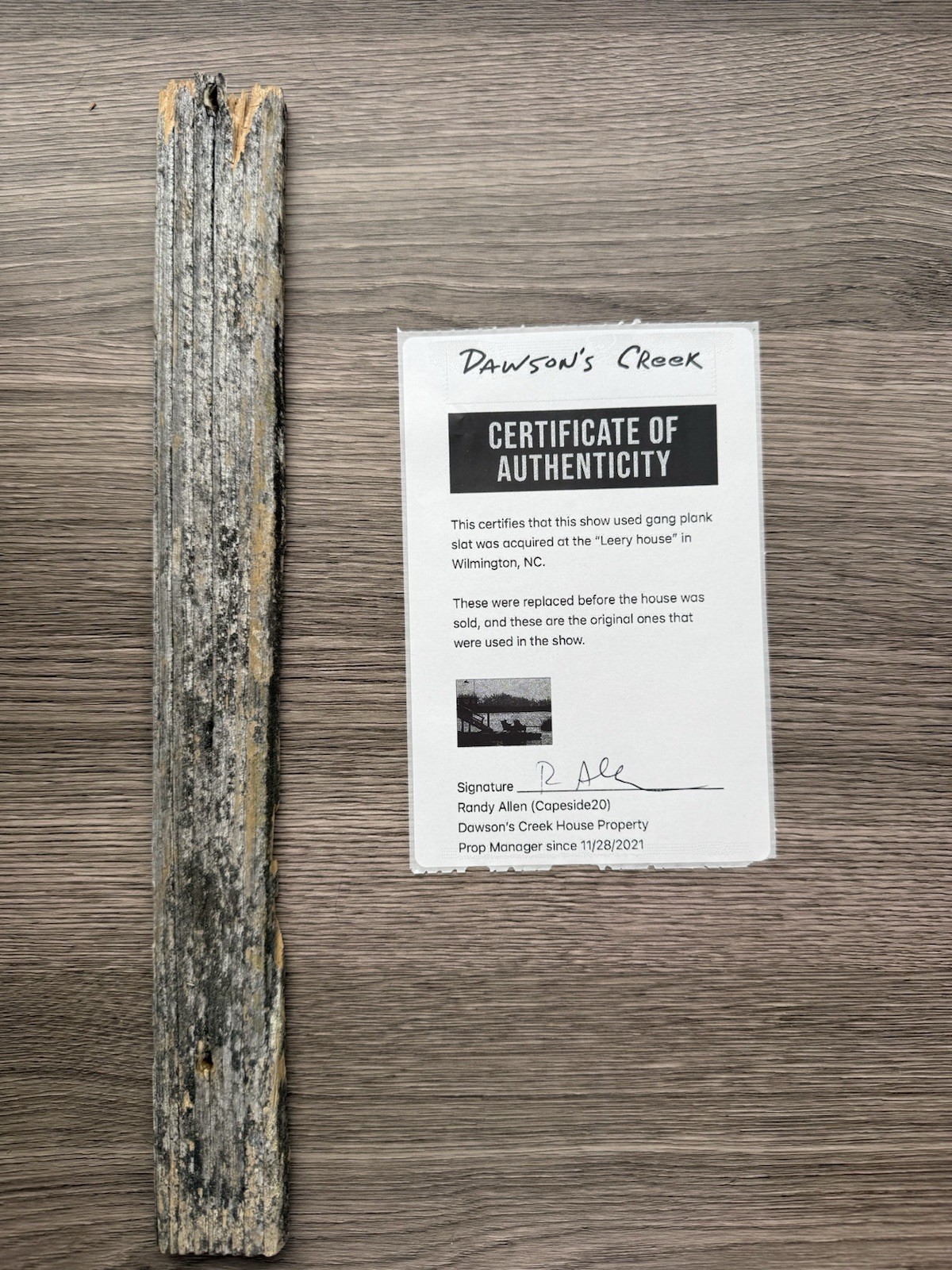 Capeside20 Dawson’s Creek Authentic Dock Slat Gang Plank Prop Show Used 2 Left