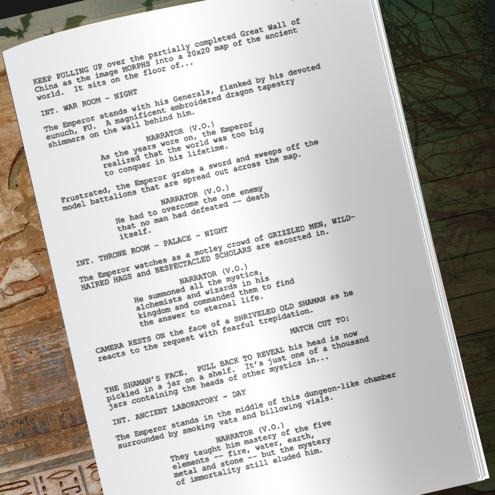The Mummy 3 Script Signed Autograph Reprints | Dragon Emperor | Brendan Fraser