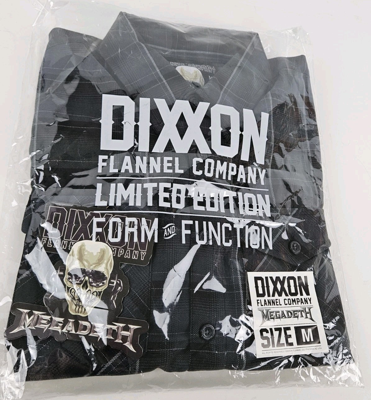Dixxon Flannel Co. MEGADEATH Heavy Metal Band Limited Edition Flannel Sz. M