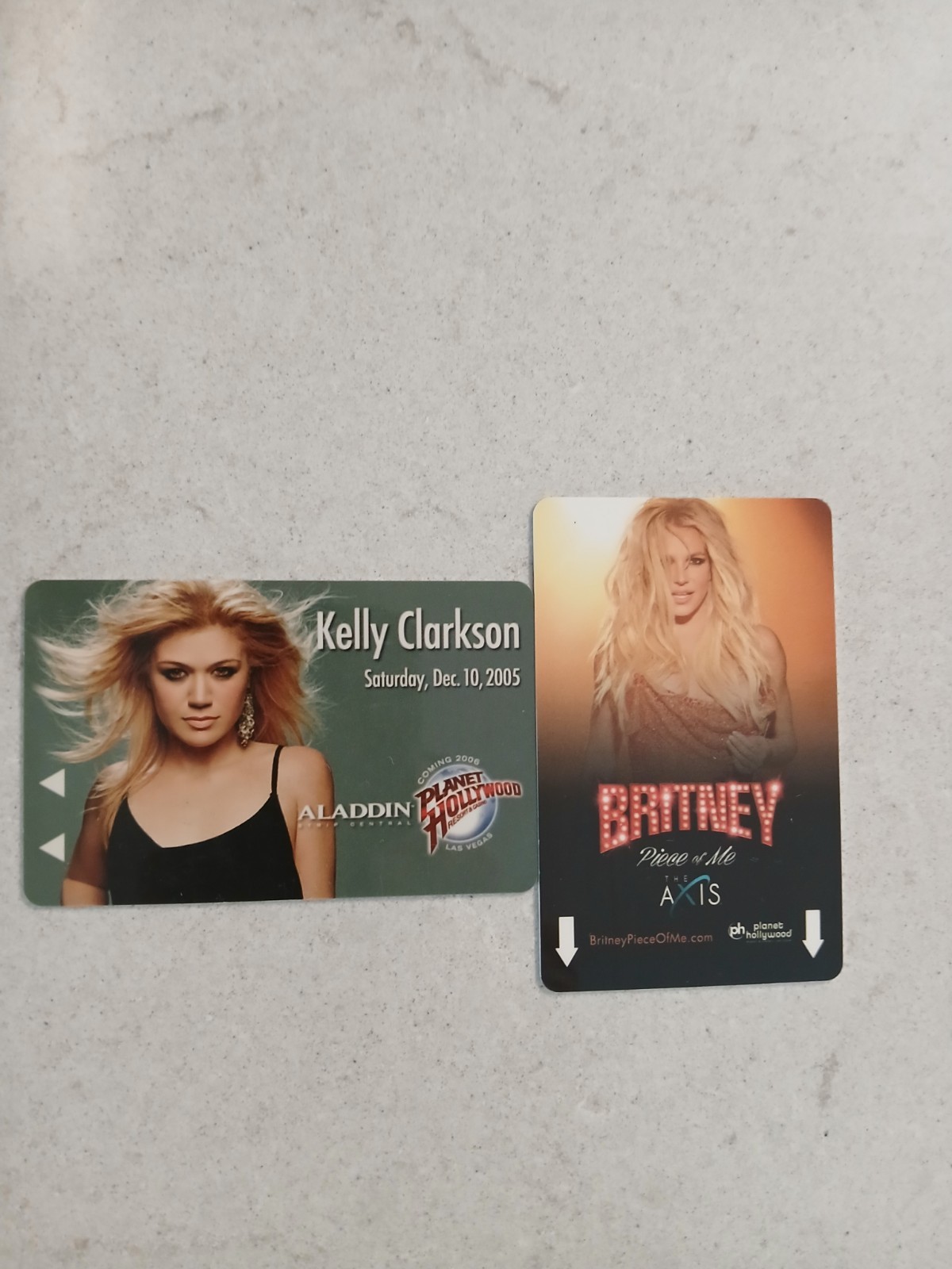 Kelly Clarkson & Britney Spears Hotel Room Key Card
