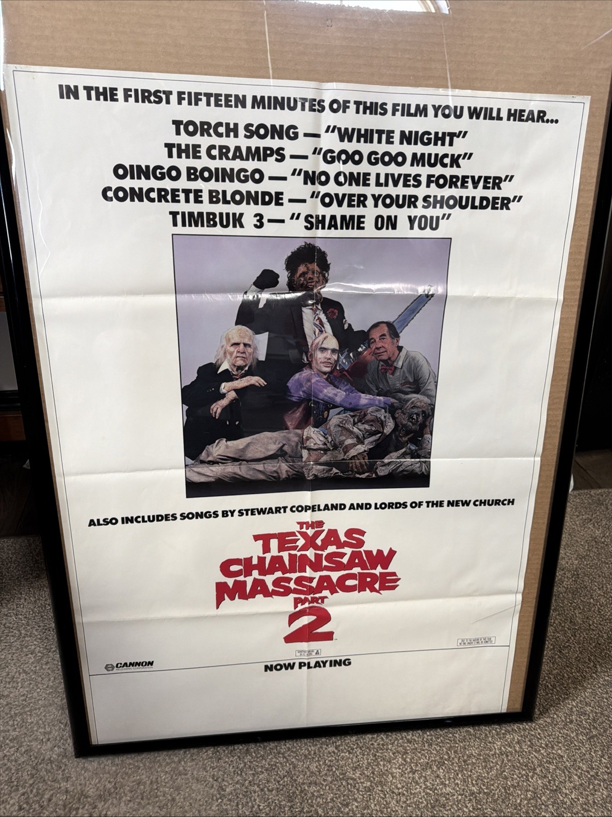 Texas Chainsaw Massacre 2 Poster Cannon Rare
