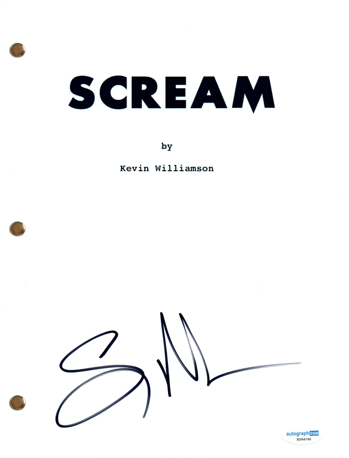 Greg Nicotero “Scream” Signed Autograph Full Movie Script Screenplay Horror ACOA