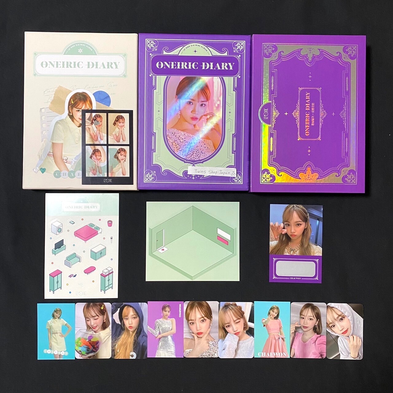 iz*one 3rd mini album oneiric diary 3ver. Chaewon set + photo card IZONE