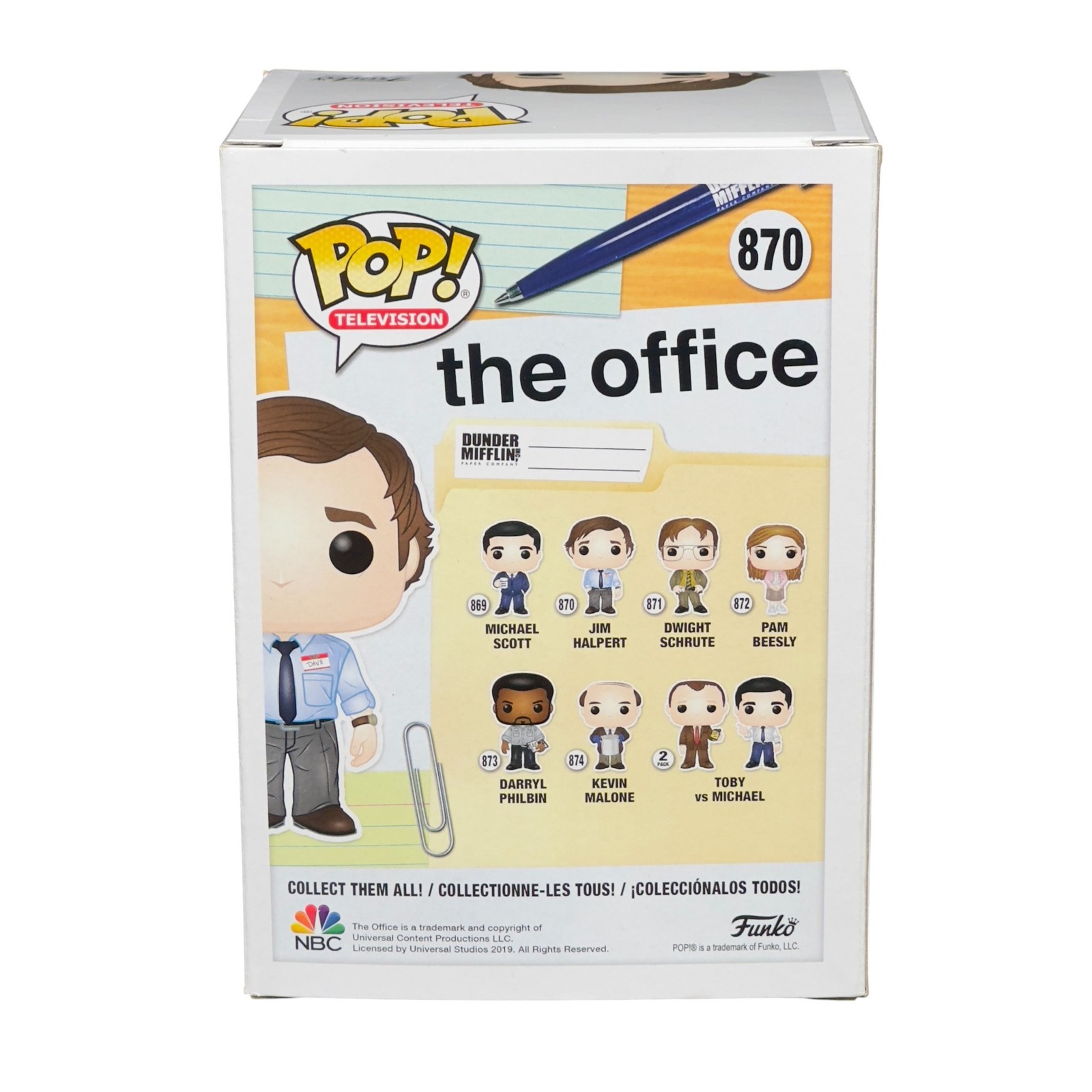 John Krasinski Signed Jim Halpert Funko Pop 870 The Office Beckett Authentic!