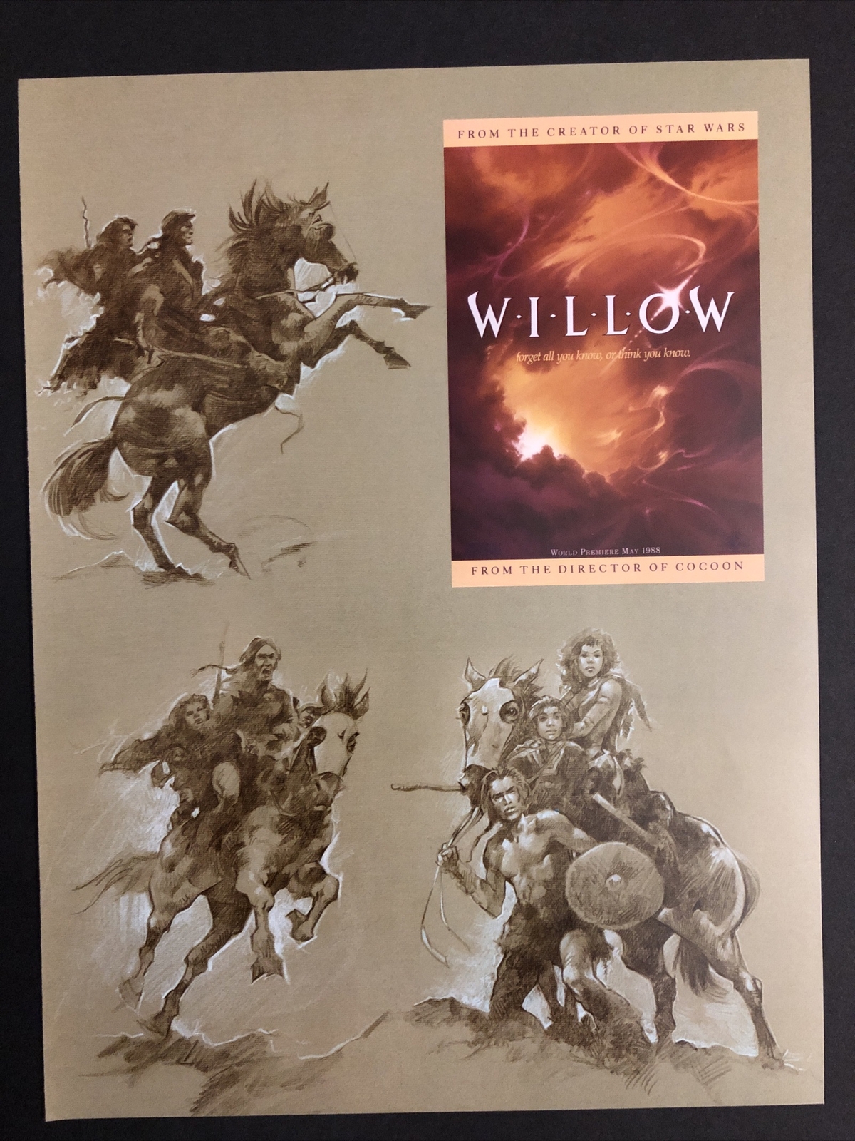 Willow Movie Art Poster Print 9×12 John Alvin