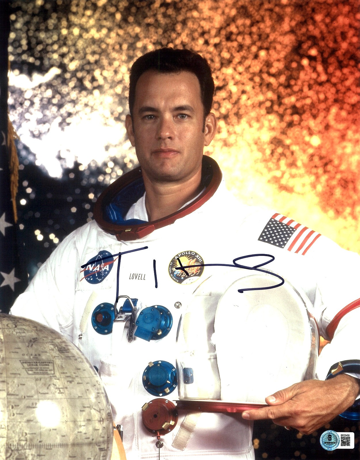 TOM HANKS SIGNED AUTOGRAPH APOLLO 13 11X14 PHOTO BAS BECKETT COA