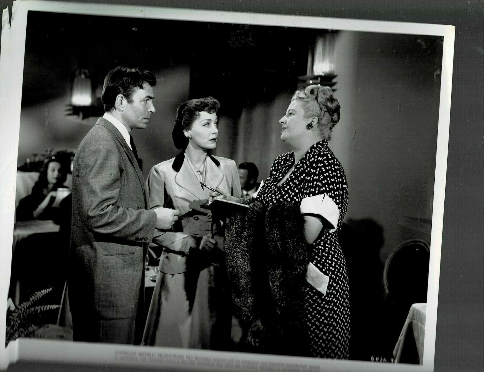 SUPER RARE!! 8X10 1952 ORIG “LADY POSSESSED” JUNE HAVOC JAMES MASON SCENE!!