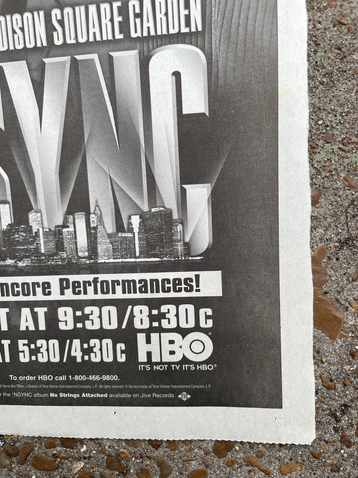 ‘N Sync 2000 Live From MSG Newspaper Ad Rare N Sync Justin Timberlake Pop Music
