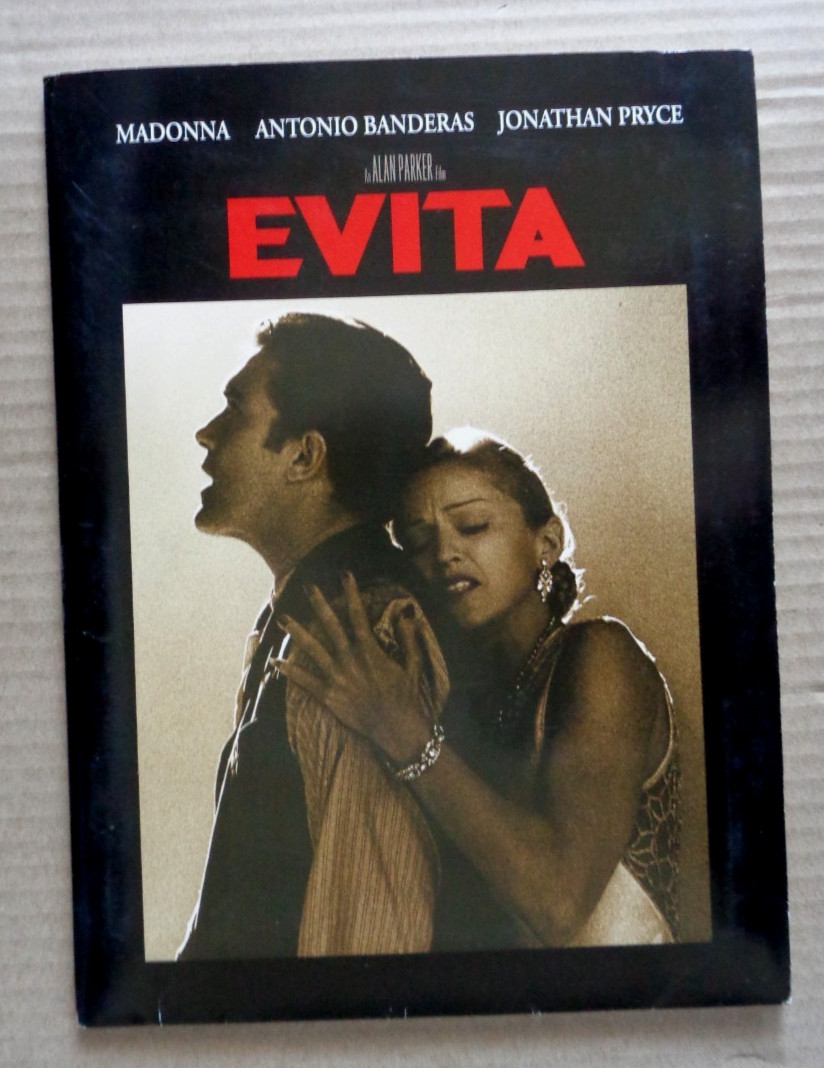 Evita 1996 press kit Madonna Antonio Banderas Jonathan Pryce Alan Parker