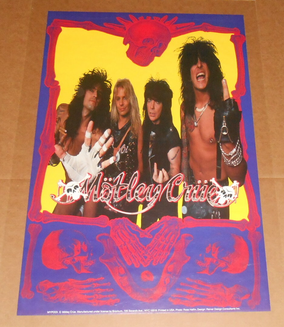 Motley Crue Vintage Poster 34.x22 (skeletons)