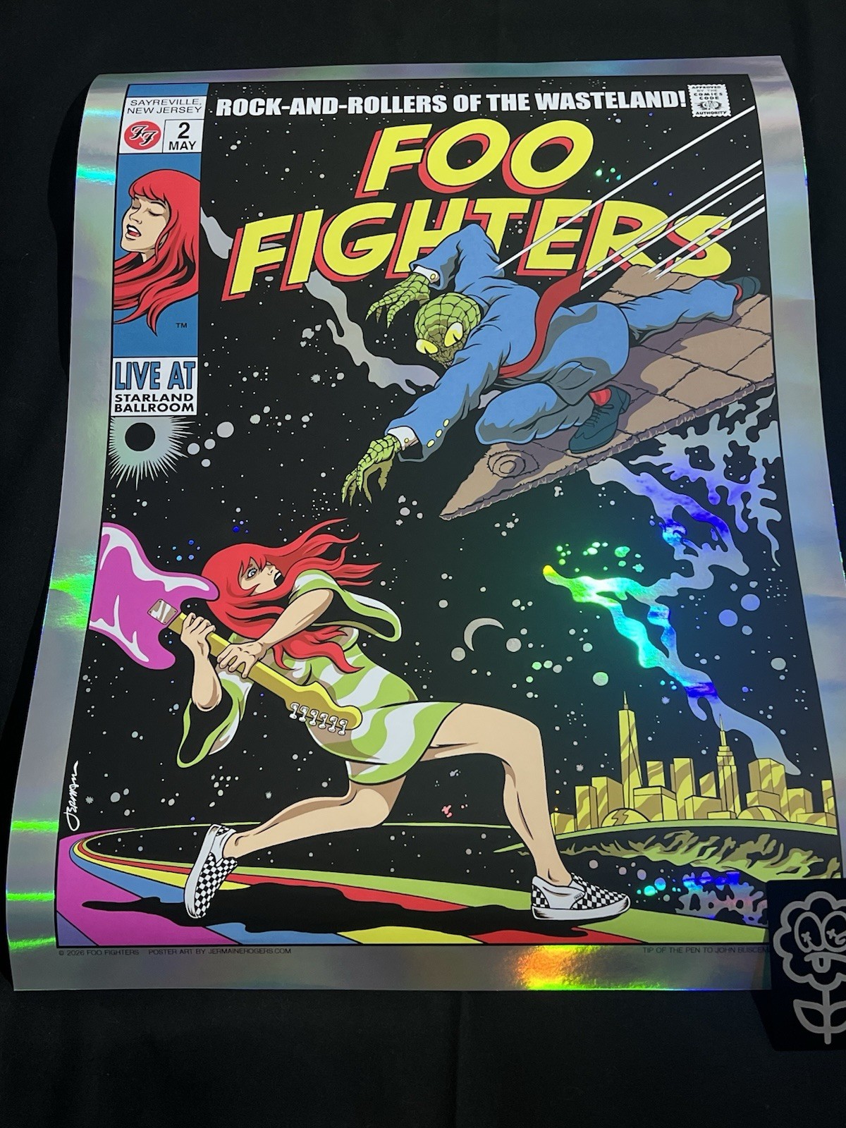 Foo Fighters Foil Event Poster May 2,2026 Starland Ballroom SayrevilleNJ #xx/125