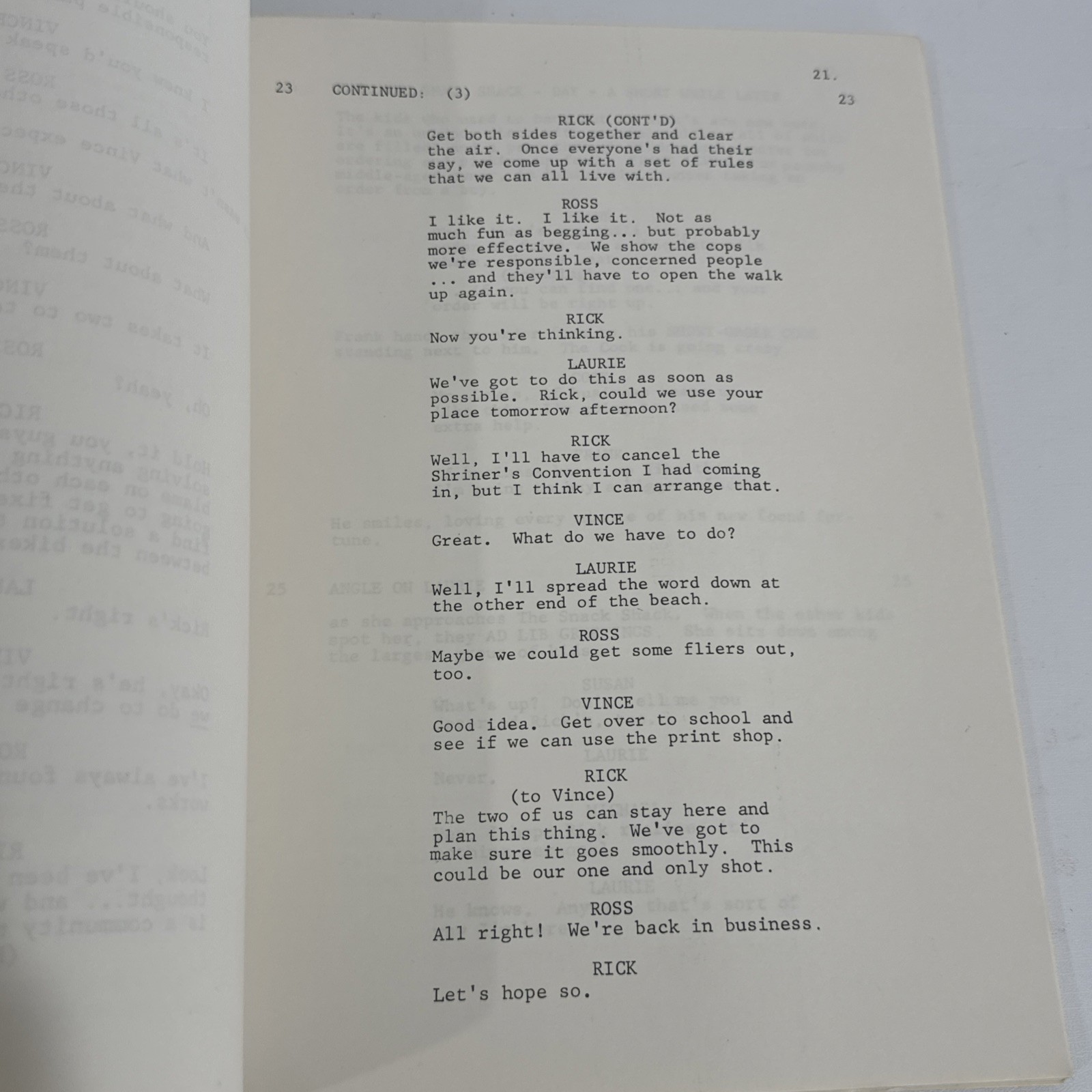 California Fever Beach Wars ‘79 Original TV Script Warner Bros Lorenzo Lamas m1