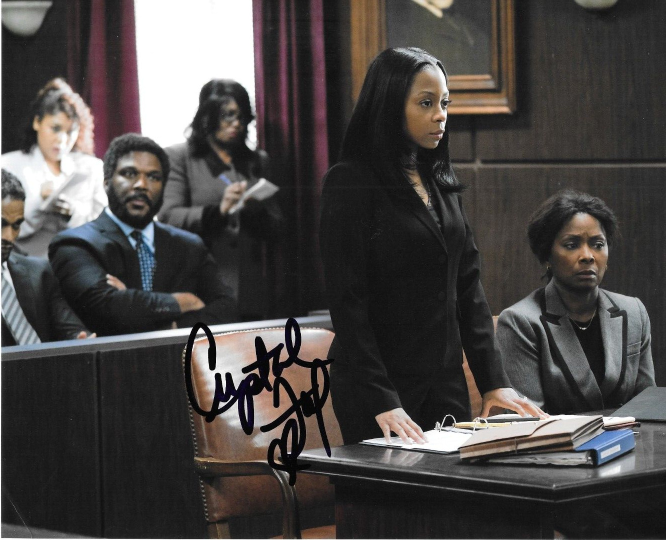 * CRYSTAL FOX * signed 8×10 photo * A FALL FROM GRACE * 1