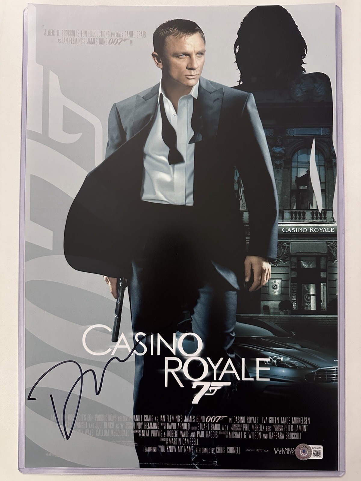Rare Casino Royal Movie Poster Signed Daniel Craig Beckett Certified Authentic