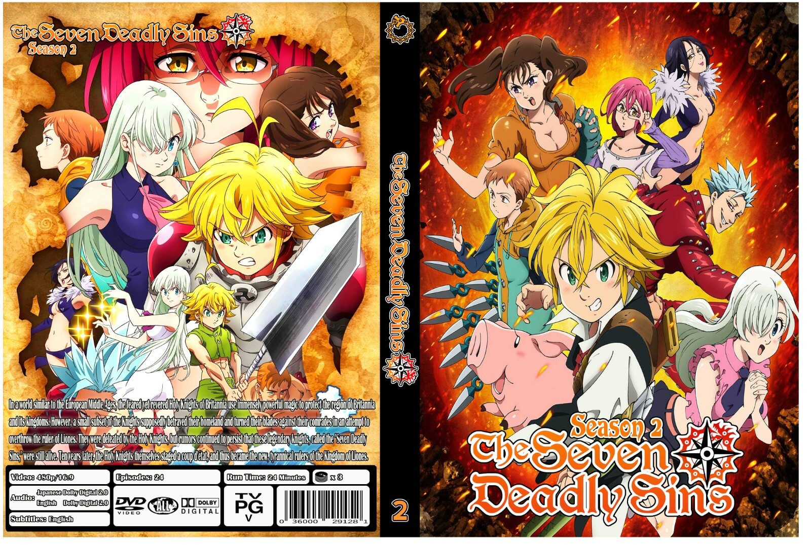 The Seven Deadly Sins Anime Complete Series + Signs of Holy War + Movie