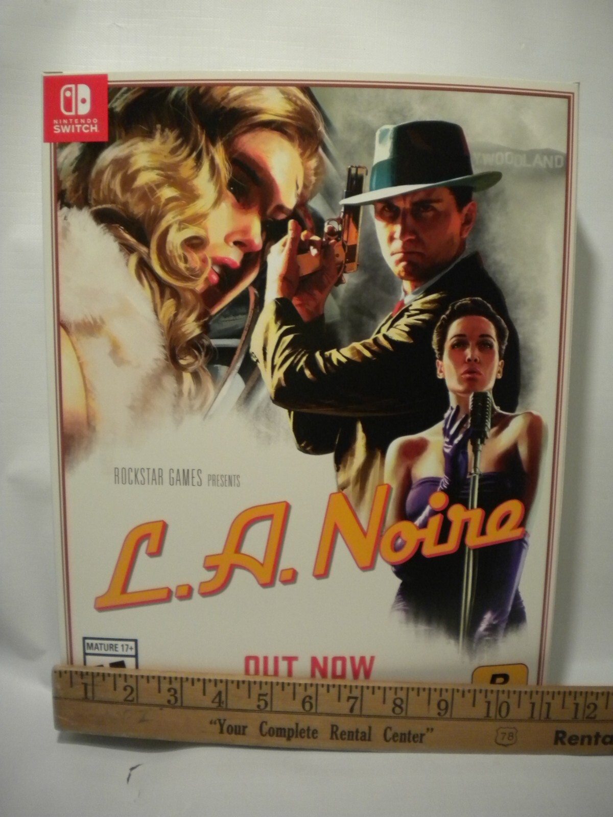 Rare L.A. Noire Nintendo Switch Game Store Large Display Box *FREE SHIPPING*