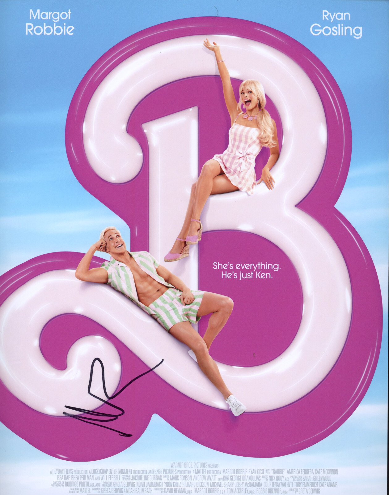 Margot Robbie Signed Autographed BARBIE 8×10 Photo ACOA
