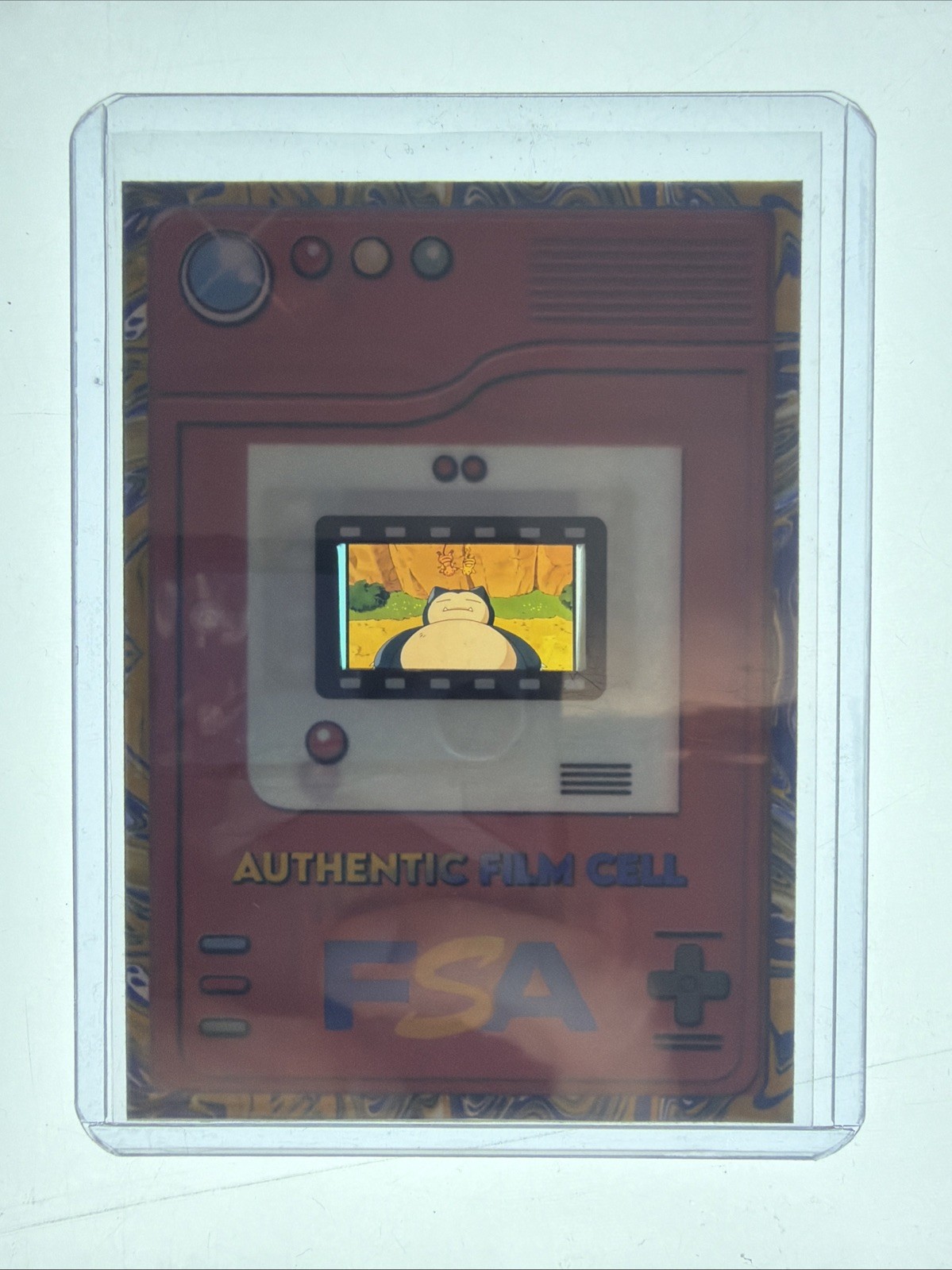 RARE-FSA Authentic Pokemon 35mm Film Cell Mounted Display Film Cell Snorlax