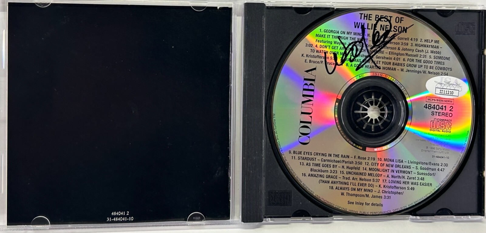 WILLIE NELSON Signed Autograph CD “The Best of Willie Nelson” JSA COA