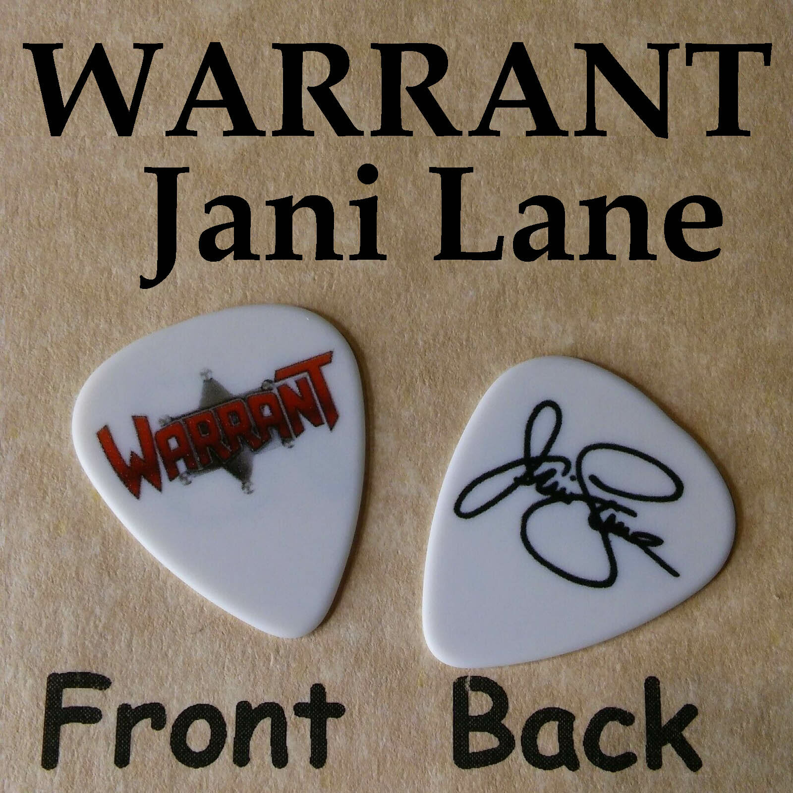 1980’s hair metal rock band double sided signature Novelty guitar pick (S-2140)