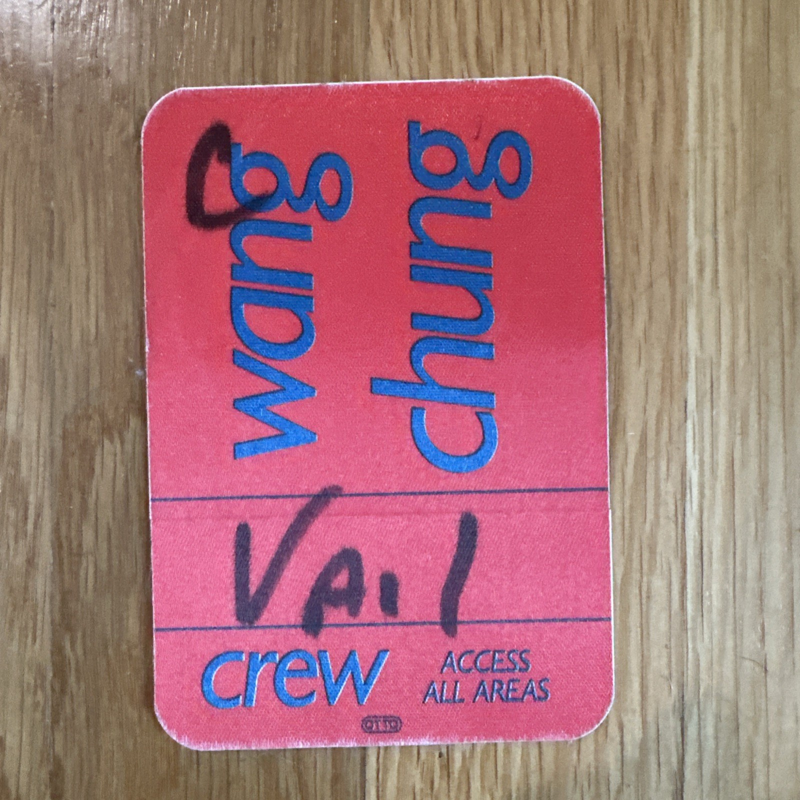Wang Chung Backstage Pass Vail – 1986 Used Cloth Pass Otto