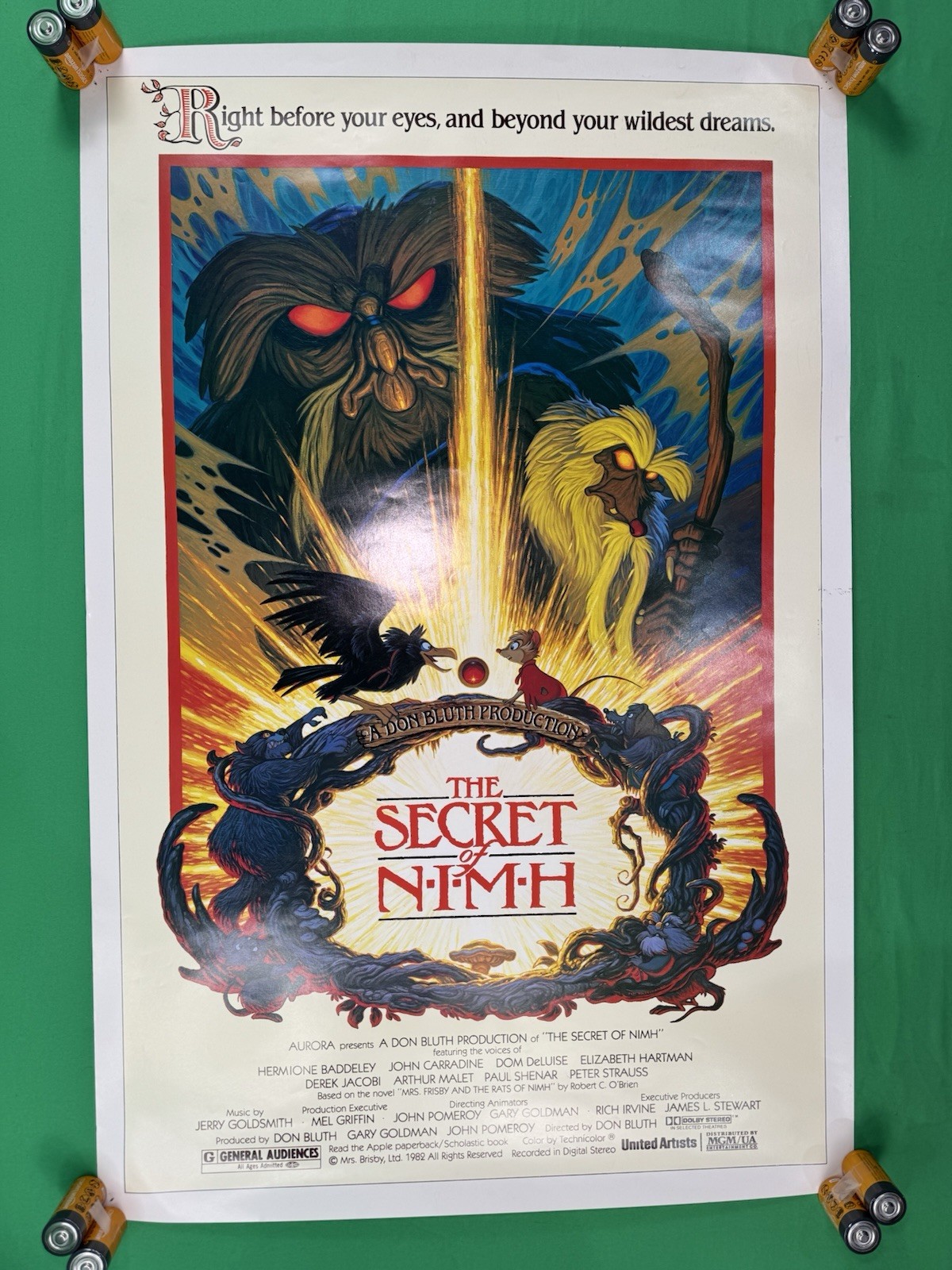 Vintage ~ THE SECRET OF NIMH ~ Original One Sheet 27×41 Movie Poster – 1983