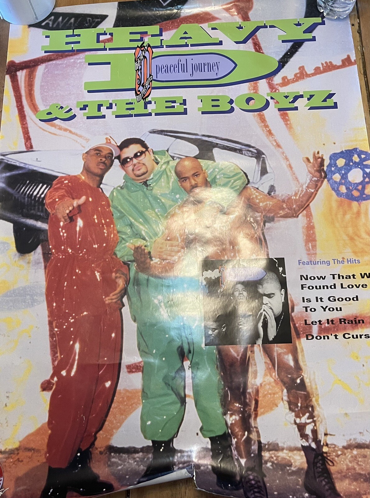 Vintage Heavy D And The Boyz Peaceful Journey Promo Poster 32 X 24 1991