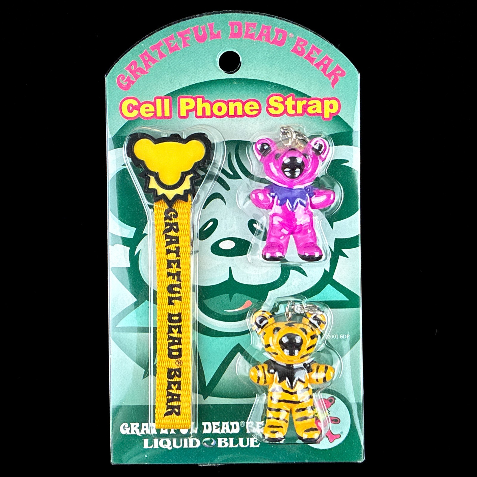 Liquid Blue Grateful Dead Dancing Bear Cell Phone Strap Keychain Figure Japan V1