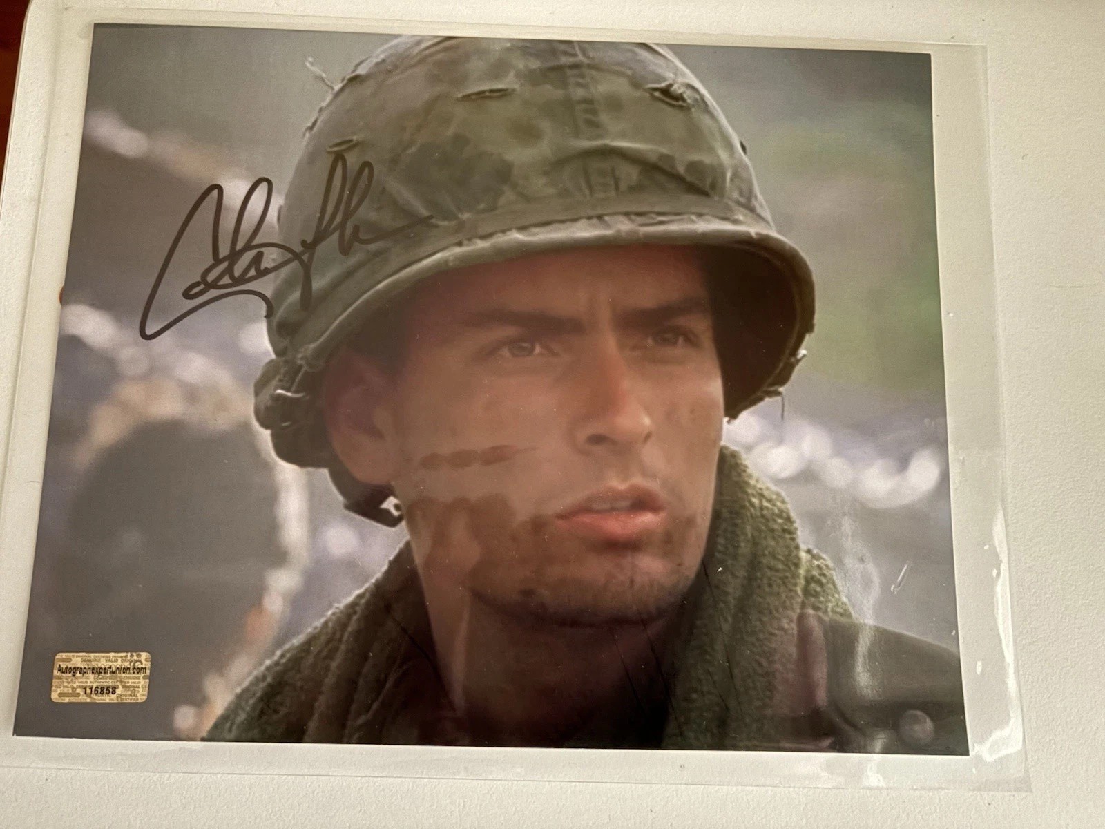 Charlie Sheen Autographed Platoon Photo w/coa