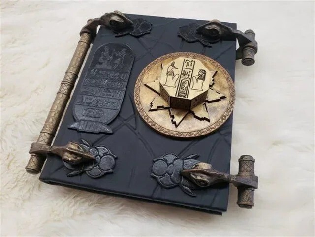 Book of The Dead The Mummy Prop with Key Can Be Opened Book Box Resin Replica