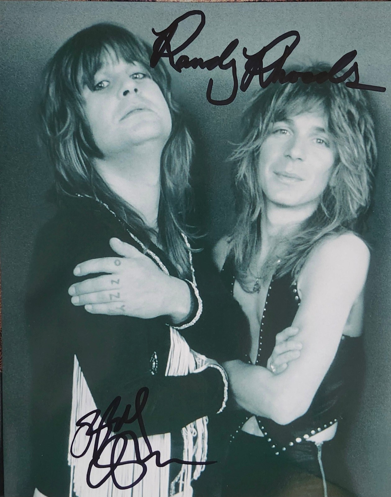 BLACK SABBATH 8.5X11 OZZY OSBOURNE RANDY RHODES SIGNED PHOTO AUTOGRAPH REPRINT