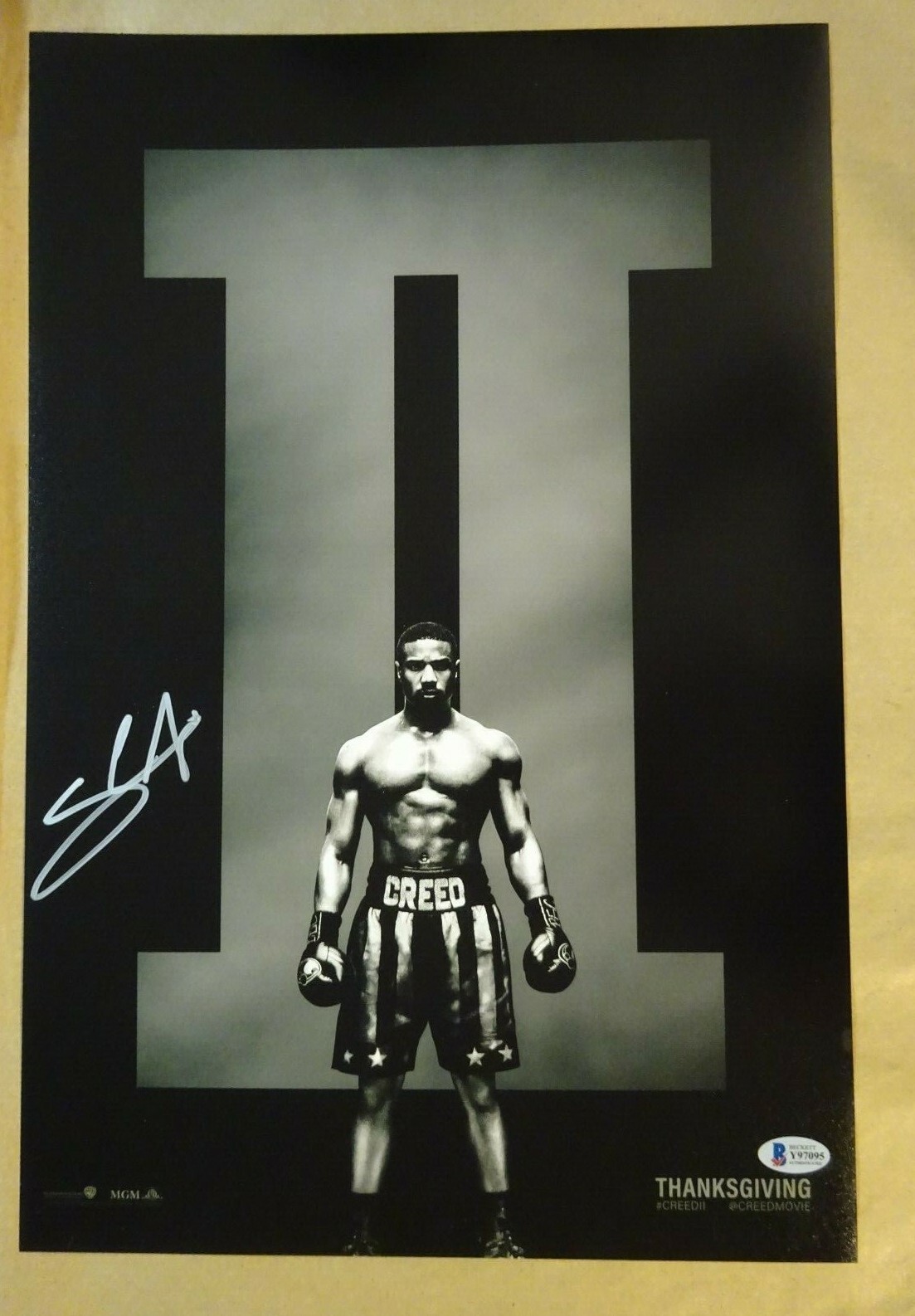 Signed STEVEN CAPLE JR. Autographed CREED II 12″x18″ Photo BECKETT BAS COA