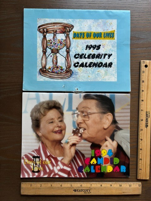 2 Vintage 1990s Days of Our Lives Cast Photo Calendar Soap Opera Souvenir TV mag