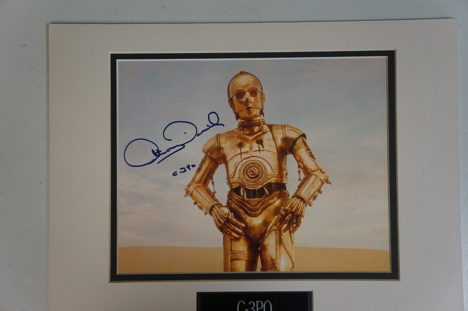 Rare Hand Signed Anthony Daniels 13X10 C3PO Autographed Star Wars