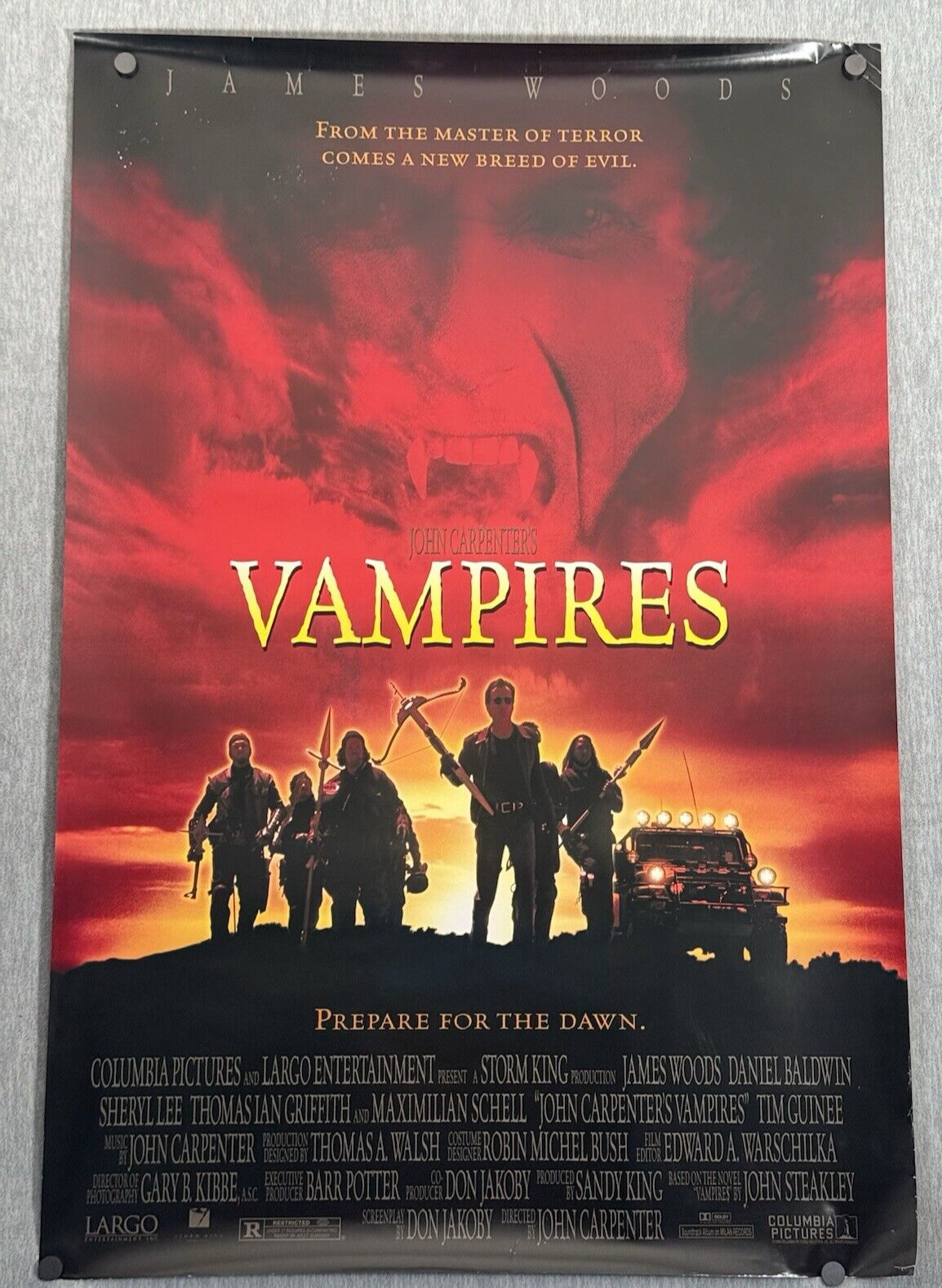 JOHN CARPENTER’S VAMPIRES – 26 3/4″x40″ Original Movie Poster One Sheet 1998