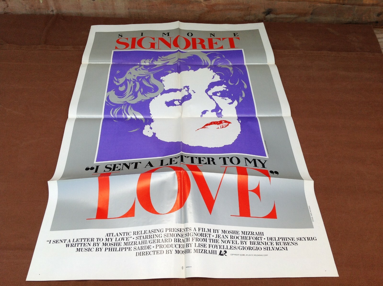 1981 I Sent A Letter To My Love Original Movie House Full Sheet Poster