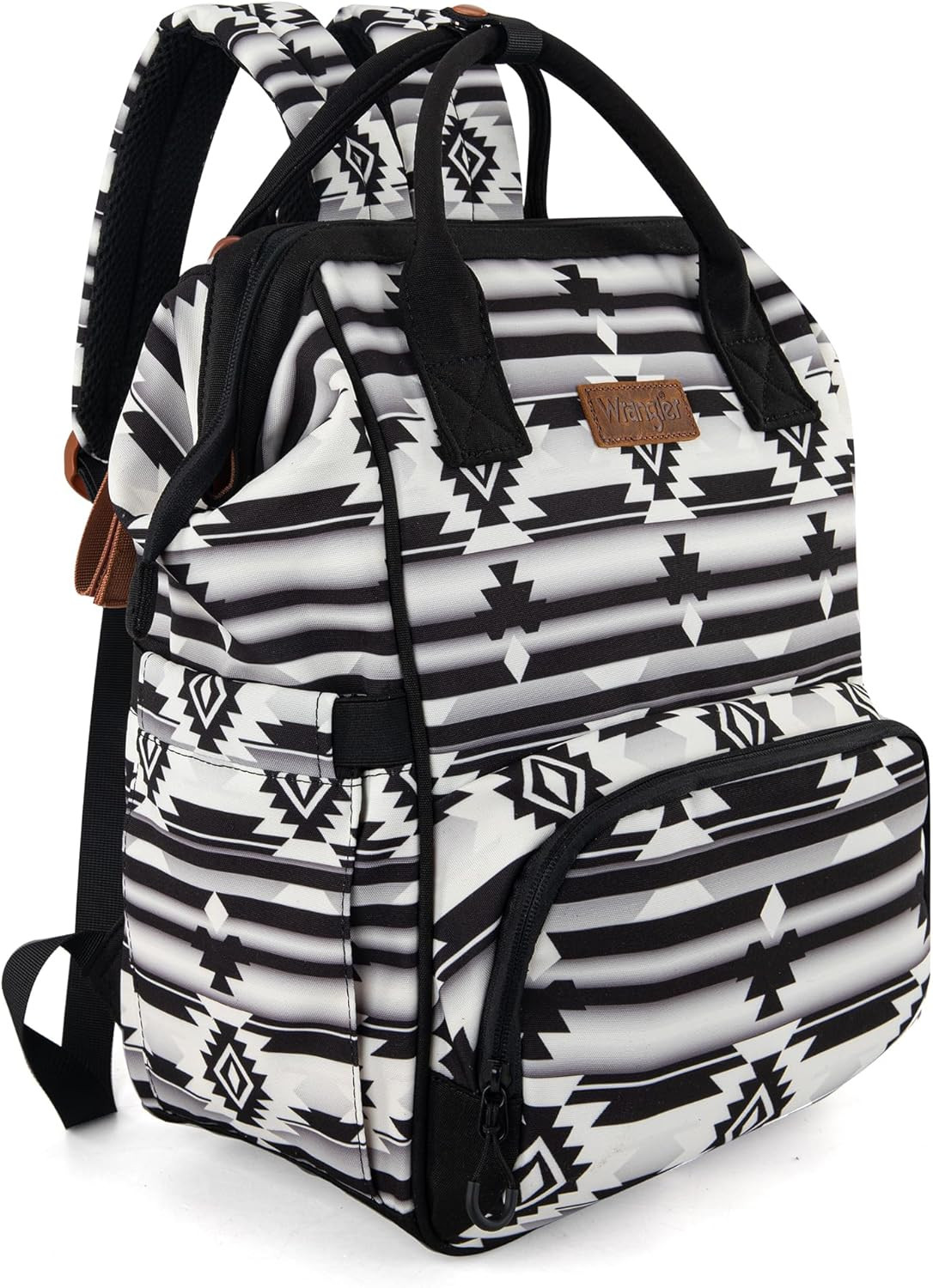 Aztec Backpack Organized Daypack Travel Baby Bag with Stroller Strap and Side Bo