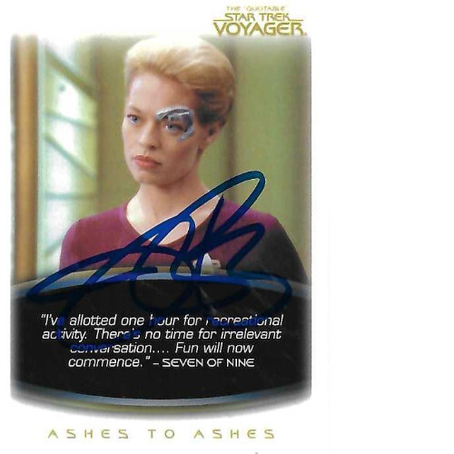 JERI RYAN HAND SIGNED 2012 QUOTABLE STAR TREK VOYAGER #71 – SEVEN OF NINE