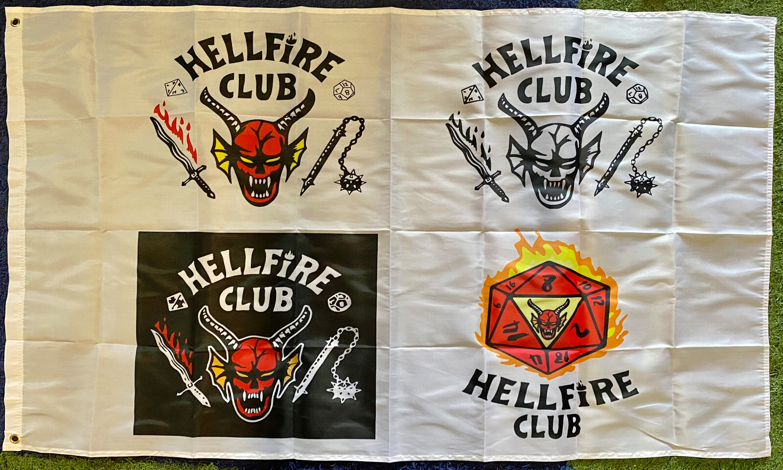 Stranger Things Season Four Hellfire Club Four Logo Flag 3x5ft – With Grommets