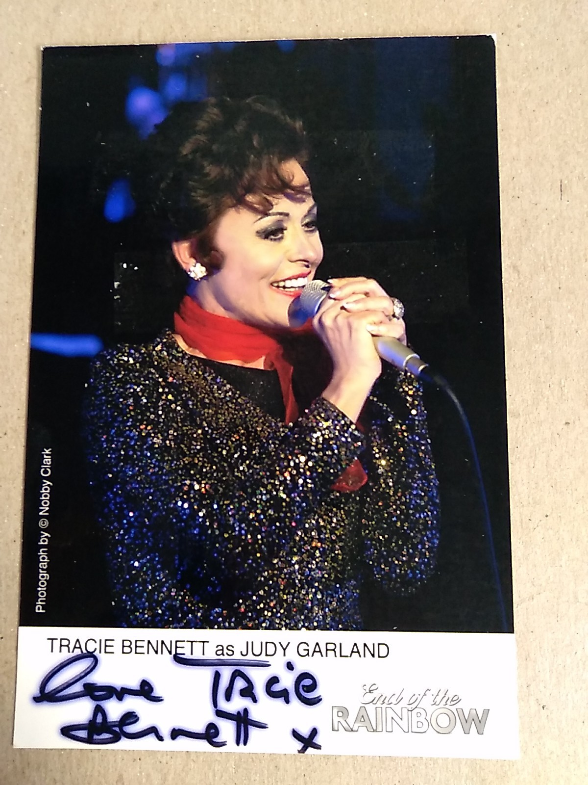 Tracy Bennett As Judy Garland End Of The Rainbow Signed Autograph 6x4in Photo