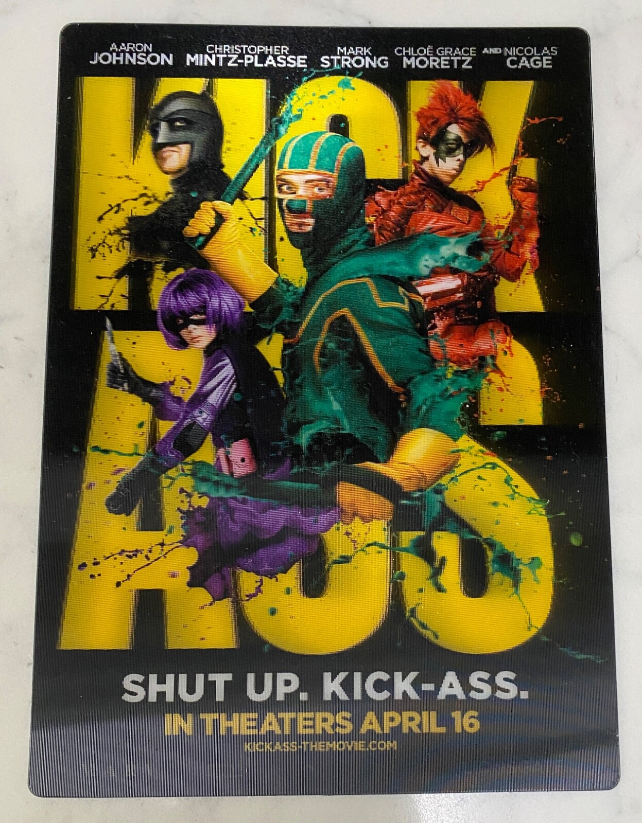 Kick Ass Movie 3D Holograph Promo opening April 16 2010