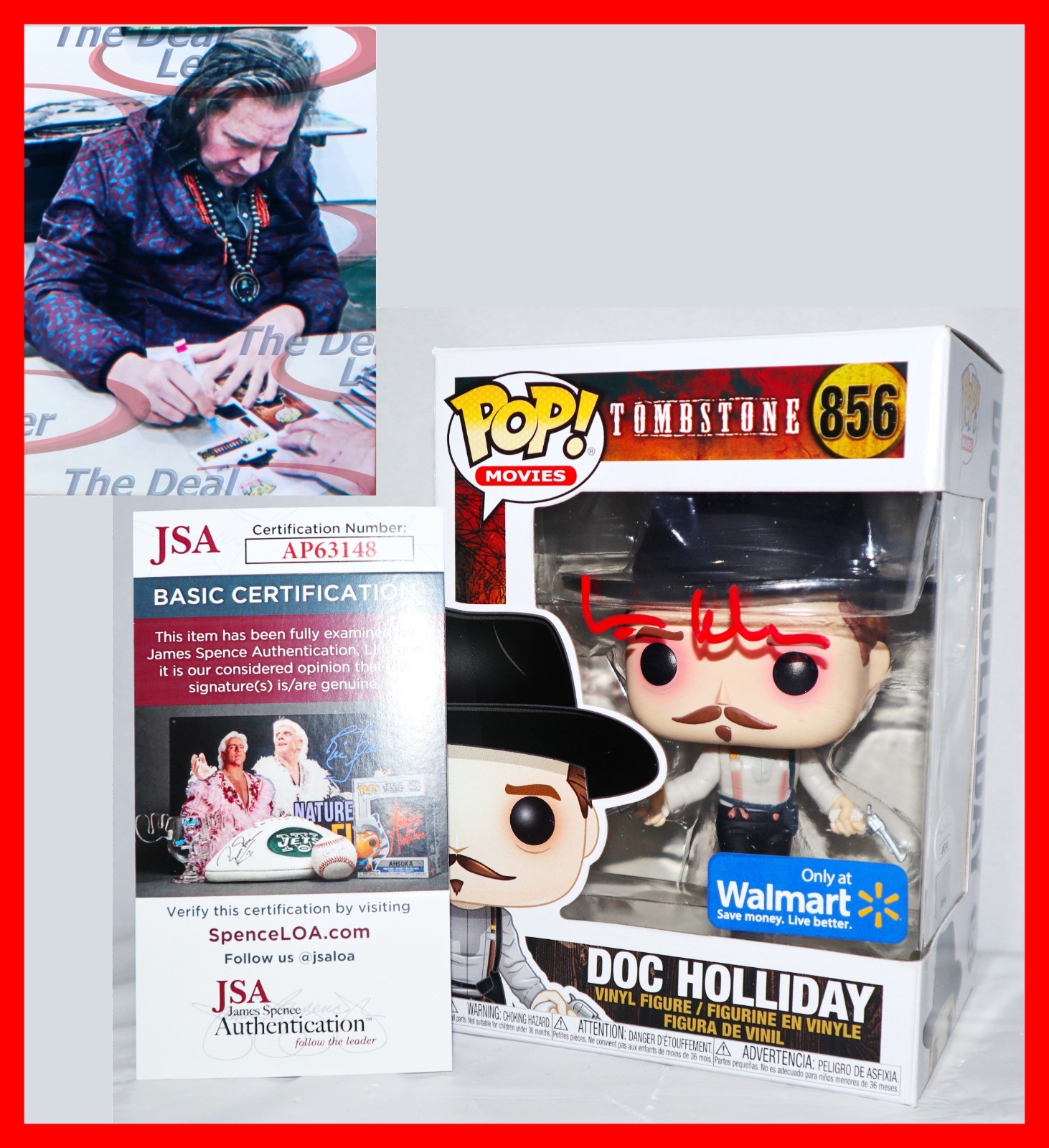 🤠🐎🔥 Val Kilmer Signed Autographed Doc Holliday Tombstone Funko POP JSA PSA