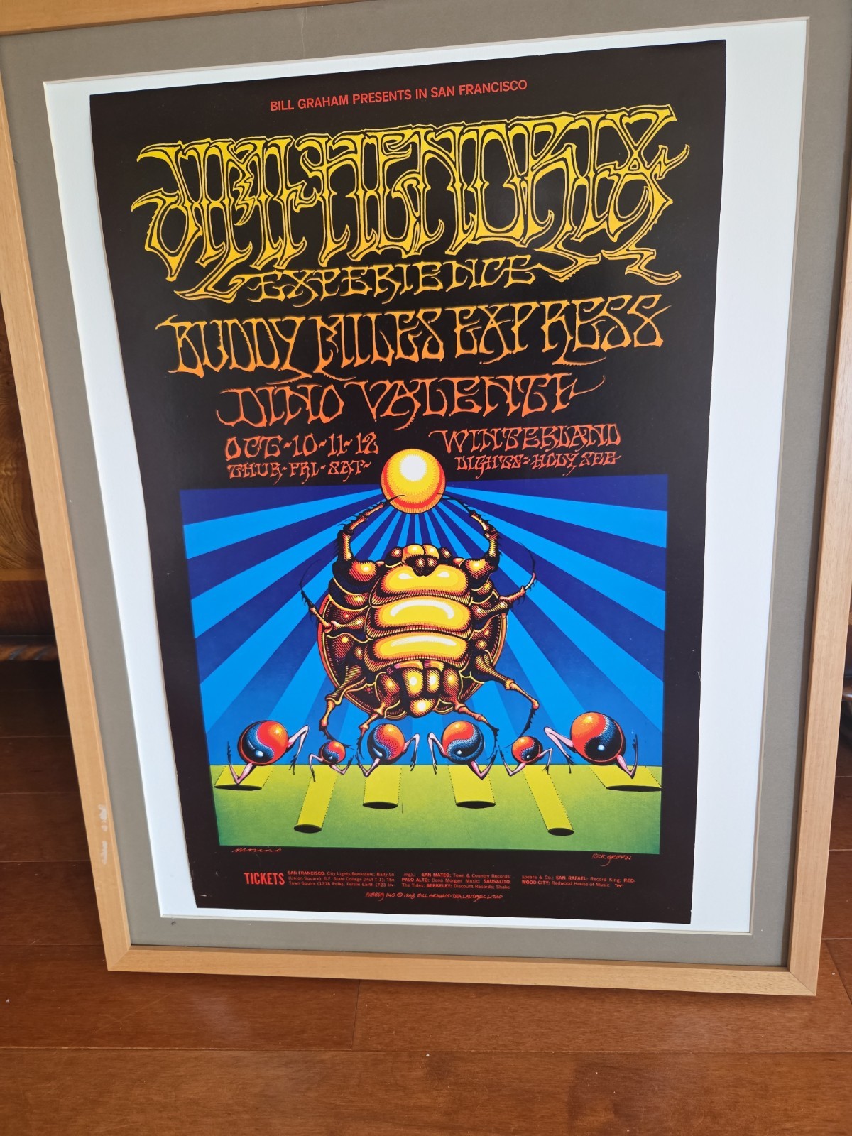 Jimi Hendrix Experience Hendrix October 10-12 Playbill 2nd print Griffin