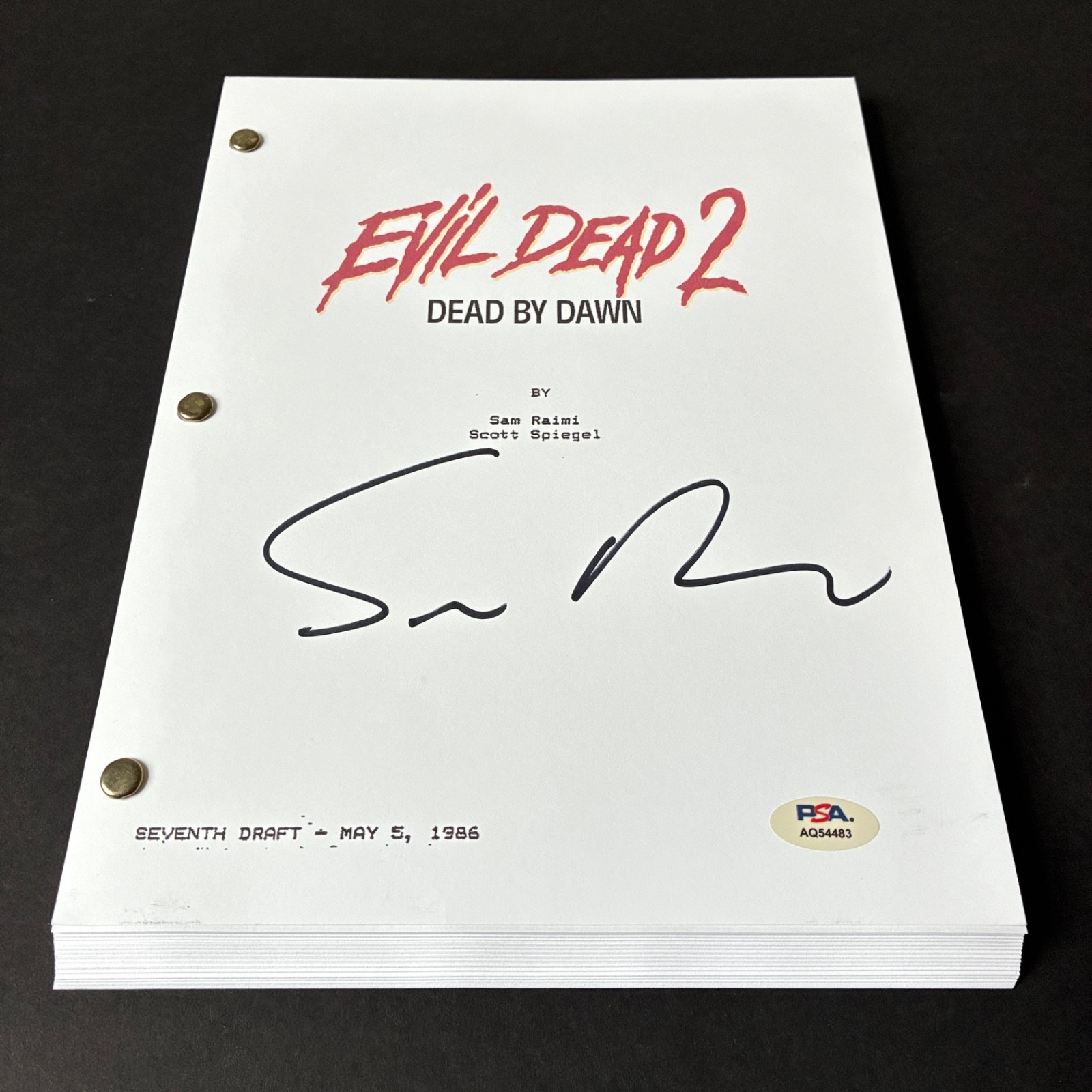 SAM RAIMI SIGNED EVIL DEAD II 2 MOVIE SCRIPT FULL 132 PAGE AUTOGRAPH PSA DNA